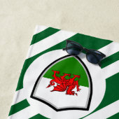 ウェールズ国旗のビーチタオル ビーチタオル (インサイチュ)