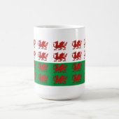 ウェールズ国旗のマグカップ コーヒーマグカップ (中央)