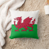 ウェールズ国旗の緑と赤 クッション (ブランケット)