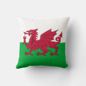 ウェールズ国旗の緑と赤 クッション (裏面)