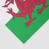 ウェールズ国旗を持つ愛国的ティッシュペーパー 薄葉紙 (詳細)