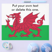 ウェールズ国旗を掲げたフライヤー チラシ (シングル)