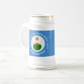 ウェールズ国旗エンジェル・ハヌカー ビールジョッキ (正面左)