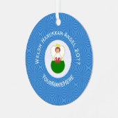 ウェールズ国旗エンジェル・ハヌカー メタルオーナメント (正面左)