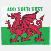 ウェールズ国旗ドラゴンイングランド英赤十字社 フリースブランケット (正面(横))