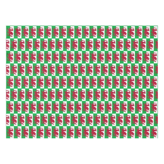 ウェールズ国旗&ウェールズ料理テーブルクロス/デコール・ドラゴン テーブルクロス (正面(横))