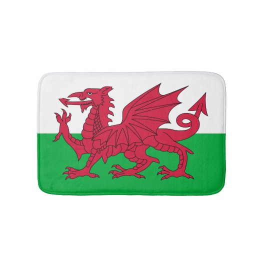 ウェールズ国旗（ウェールズ） （ウェールズ） バスマット (正面)