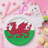 ウェールズ国旗（ウェールズ） （ウェールズ） ペーパープレート (パーティー)