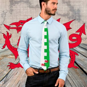 ウェールズ国旗&ウェールズ – Cymru business, travel /sport ネクタイ