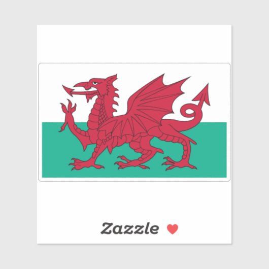 ウェールズ国旗 シール (シート)