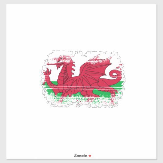 ウェールズ国旗 シール (シート)