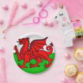 ウェールズ国旗 ペーパープレート (パーティー)