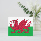 ウェールズ国旗 ポストカード (スタンド正面)