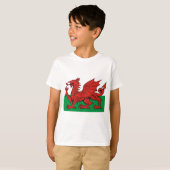 ウェールズ国旗、衣服とプライド Tシャツ (正面フル)