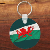 ウェールズ国旗、赤龍愛国心 キーホルダー (正面)