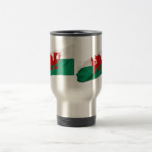 ウェールズ国旗、赤龍愛国心 トラベルマグ (中央)