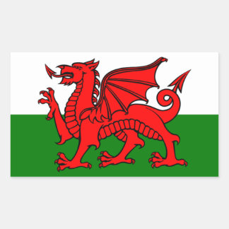 ウェールズ国旗 長方形シール