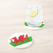 ウェールズ国旗 – Cymru 高品質 Image コースター (側面)
