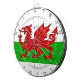 ウェールズ国旗 – Cymru 高品質 Image ダーツボード (正面右)