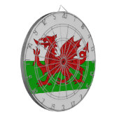 ウェールズ国旗 – Cymru 高品質 Image ダーツボード (正面左)