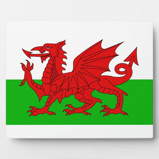 ウェールズ国旗 – Cymru 高品質 Image フォトプラーク (正面)