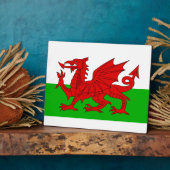 ウェールズ国旗 – Cymru 高品質 Image フォトプラーク (側面)