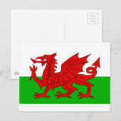 ウェールズ国旗 – Cymru 高品質 Image ポストカード (正面/裏面)