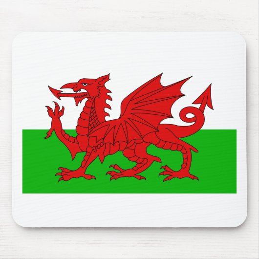 ウェールズ国旗 – Cymru 高品質 Image マウスパッド (正面)