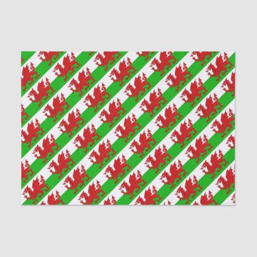 ウェールズ国旗 – Cymru 高品質 Image 薄葉紙 (正面)