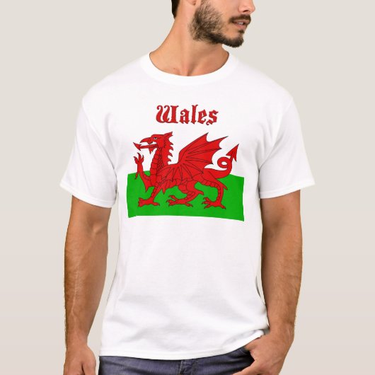ウェールズ国旗 Tシャツ (正面)
