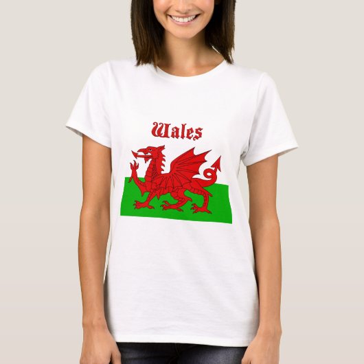 ウェールズ国旗 Tシャツ (正面)