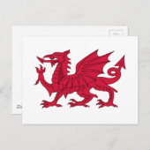 ウェールズ国旗 – The Red Dragon - Baner Cymru ポストカード (正面/裏面)