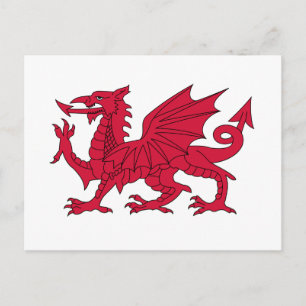 ウェールズ国旗 – The Red Dragon - Baner Cymru ポストカード