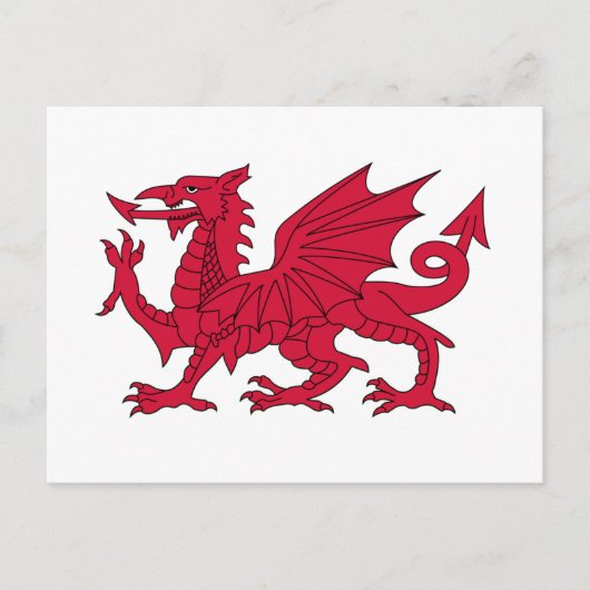 ウェールズ国旗 – The Red Dragon - Baner Cymru ポストカード (正面)