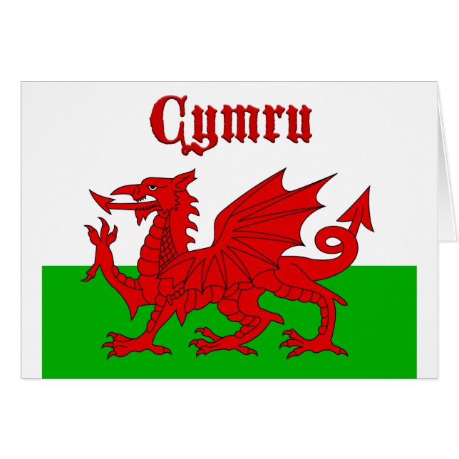 ウェールズ国旗Cymru (正面横)