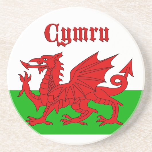 ウェールズ国旗Cymru コースター (正面)
