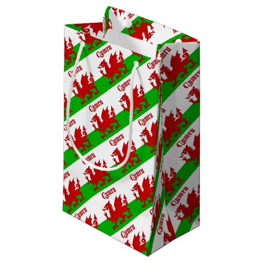 ウェールズ国旗Cymru スモールペーパーバッグ (正面アングル)