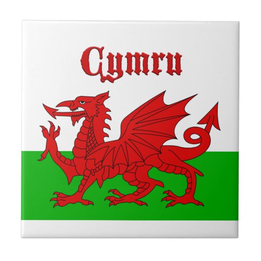 ウェールズ国旗Cymru タイル (正面)
