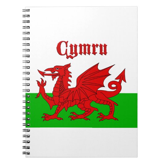 ウェールズ国旗Cymru ノートブック (正面)