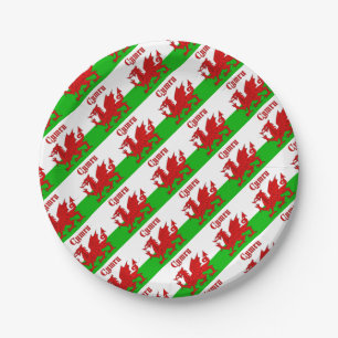 ウェールズ国旗Cymru ペーパープレート