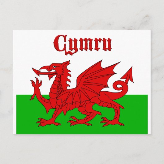 ウェールズ国旗Cymru ポストカード (正面)