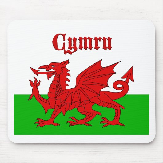 ウェールズ国旗Cymru マウスパッド (正面)