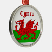 ウェールズ国旗Cymru メタルオーナメント (右)
