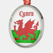 ウェールズ国旗Cymru メタルオーナメント (左)