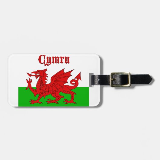 ウェールズ国旗Cymru ラゲッジタグ (正面横)