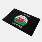 ウェールズ国旗Cymru Am Byth誇りを持ったがウェールズ ドアマット (アングル)