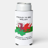 ウェールズ国旗Red Dragon St David引用文 スリム缶クーラー (Seltzer裏面)