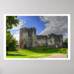 ウェールズ州モンマウシャー州Chepstow Castle, Wye Valley ポスター