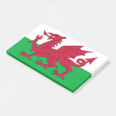 ウェールズ州旗の付いた統一されたメモ ポストイット (アングル)