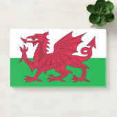ウェールズ州旗の付いた統一されたメモ ポストイット (オフィス)
